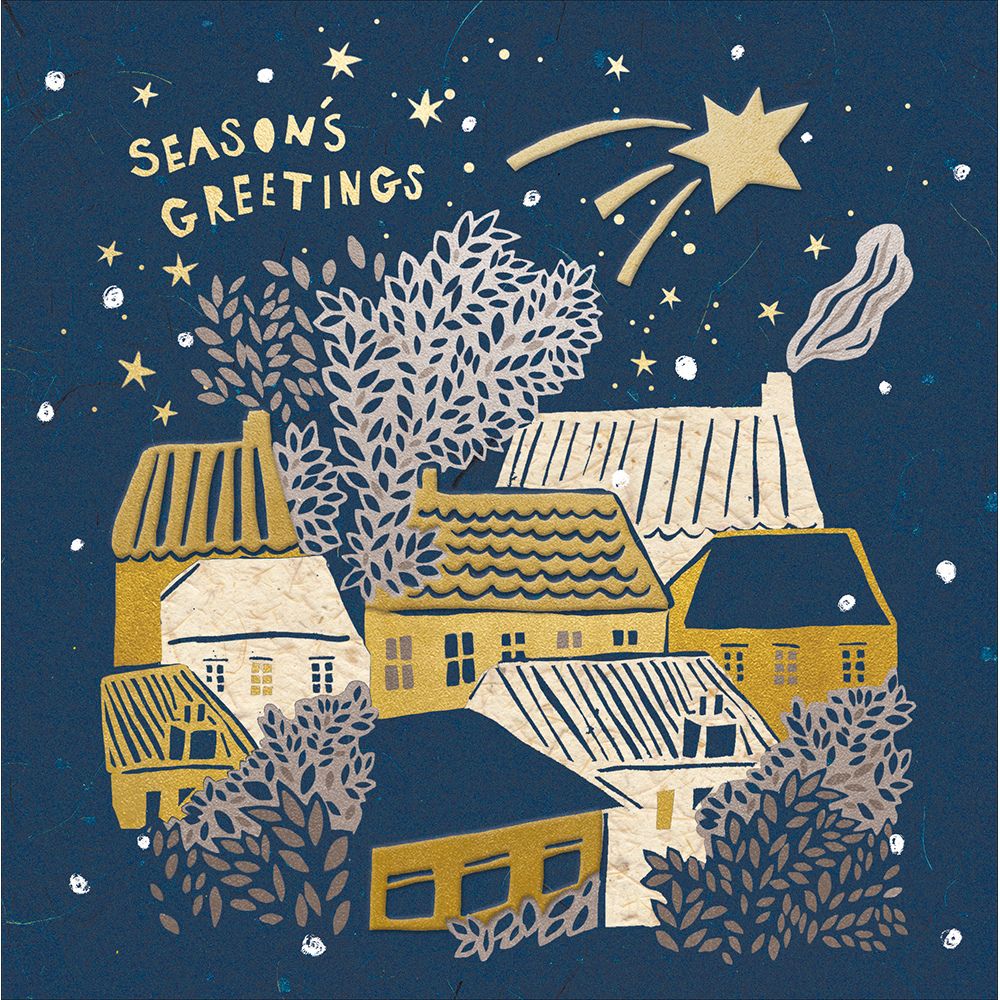 Woodmansterne Season Greetings Houses Christmas Card
