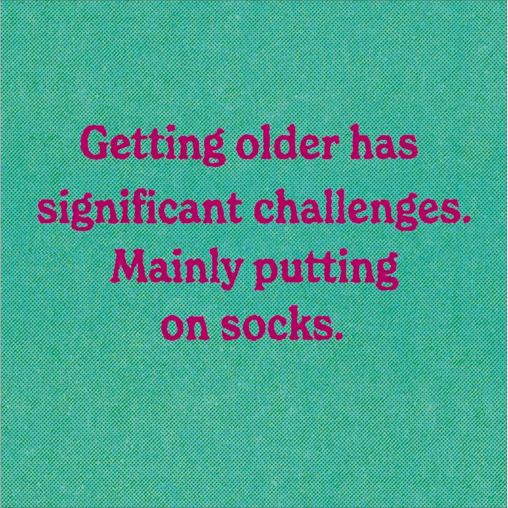 Woodmansterne Sock Challenge Funny Blank Card