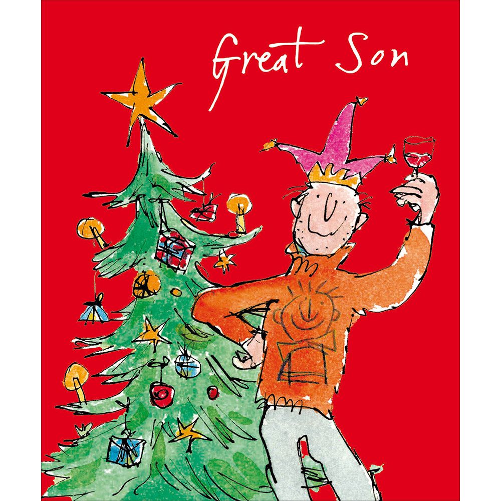 Woodmansterne Son Dad in Festive Jumper Christmas Card