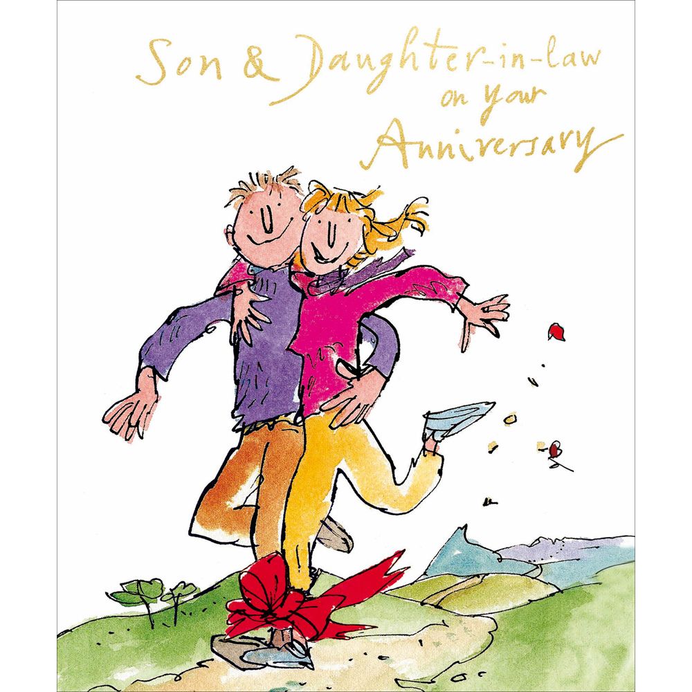 Woodmansterne Son & Daughter-in-Law Run Anniversary Card