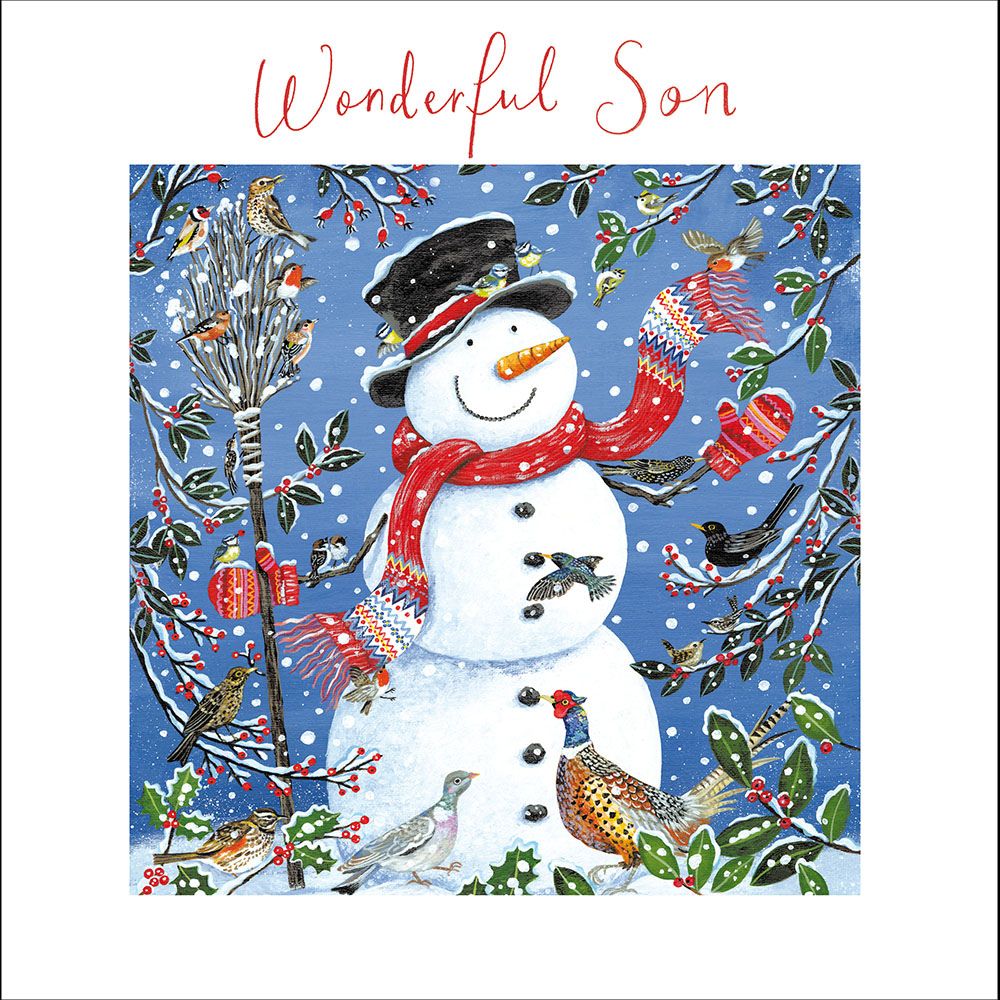 Woodmansterne Son Snowman Wonderful Christmas Card