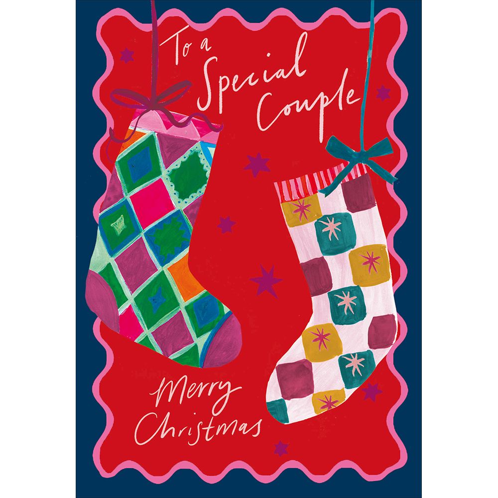 Woodmansterne Special Couple Festive Stockings Christmas Card