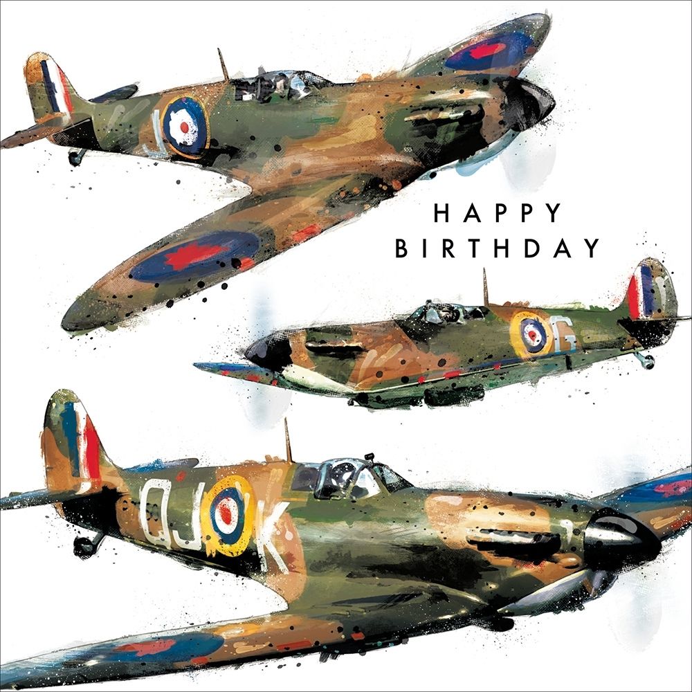 Woodmansterne Spitfires Birthday Card