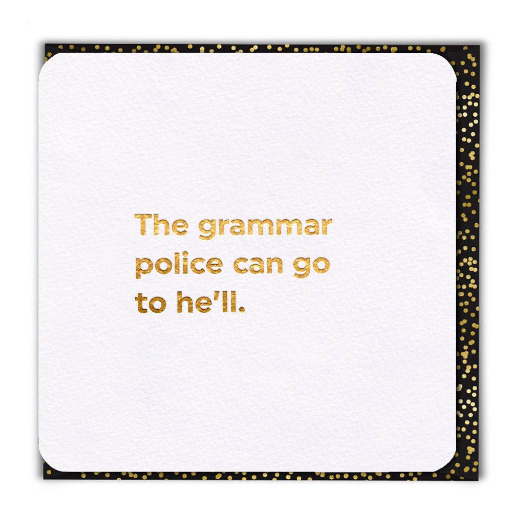 Woodmansterne The Grammar Police Birthday Card