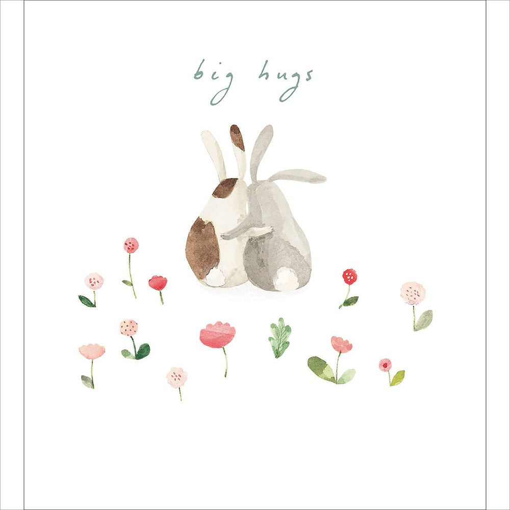 Woodmansterne Thinking Together Bunnies Sympathy Card