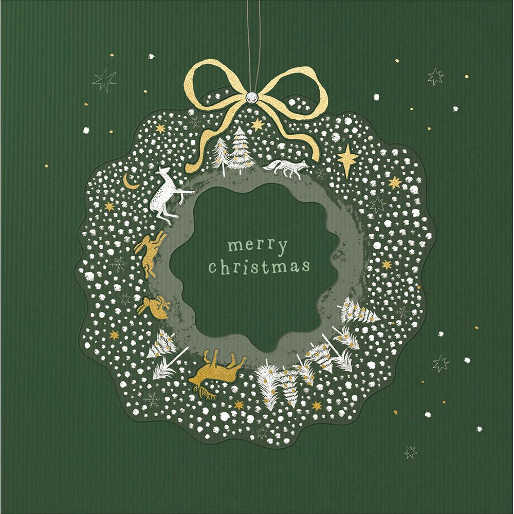 Woodmansterne Woodland Wreath Christmas Card