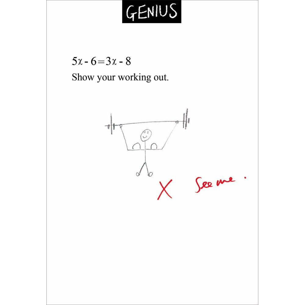 Woodmansterne Working Out Funny Blank Card