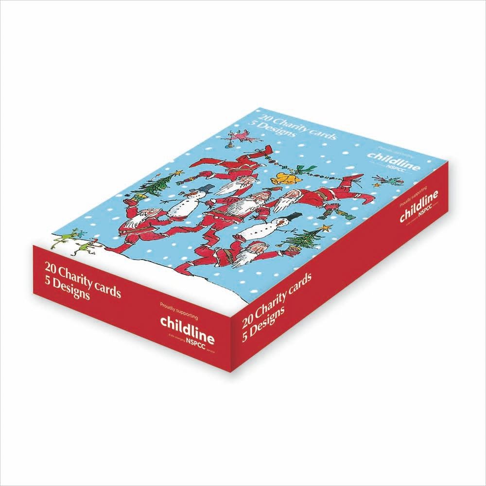 Woodmansterne Balancing Santa Boxed Charity Cards - (Pack of 20)