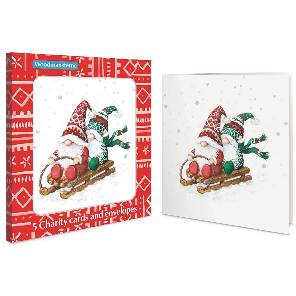 Woodmansterne Gonks Fun in Snow Boxed Christmas Cards - Pack of 5