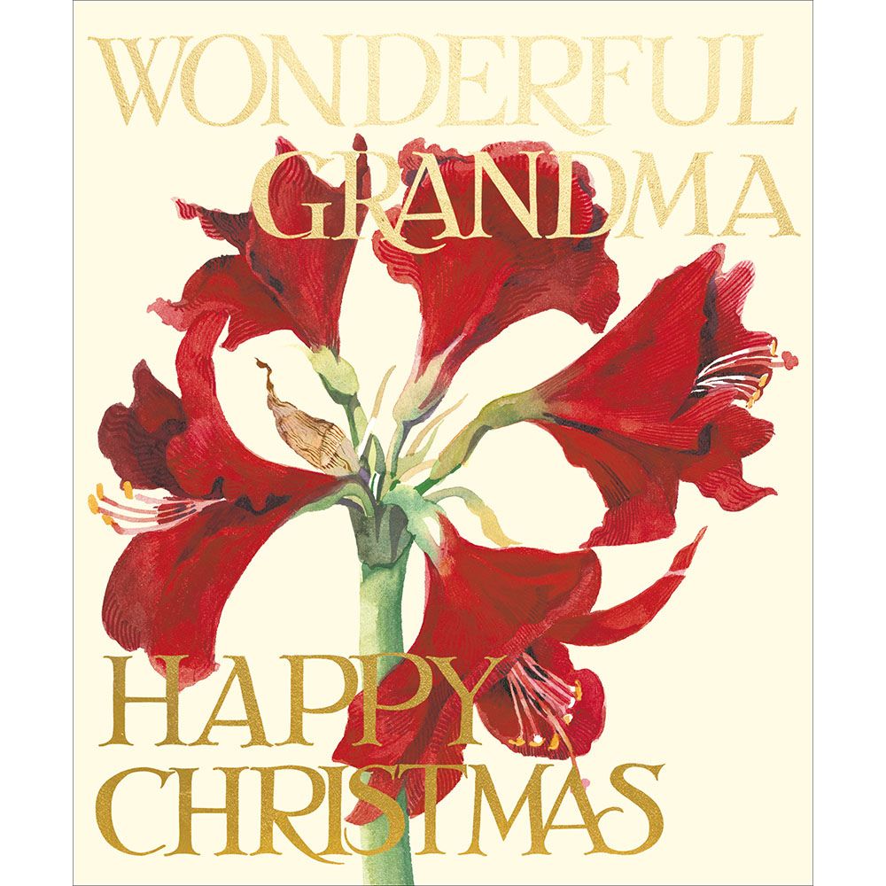 Woodmansterne Grandma Amaryllis Flower Christmas Card