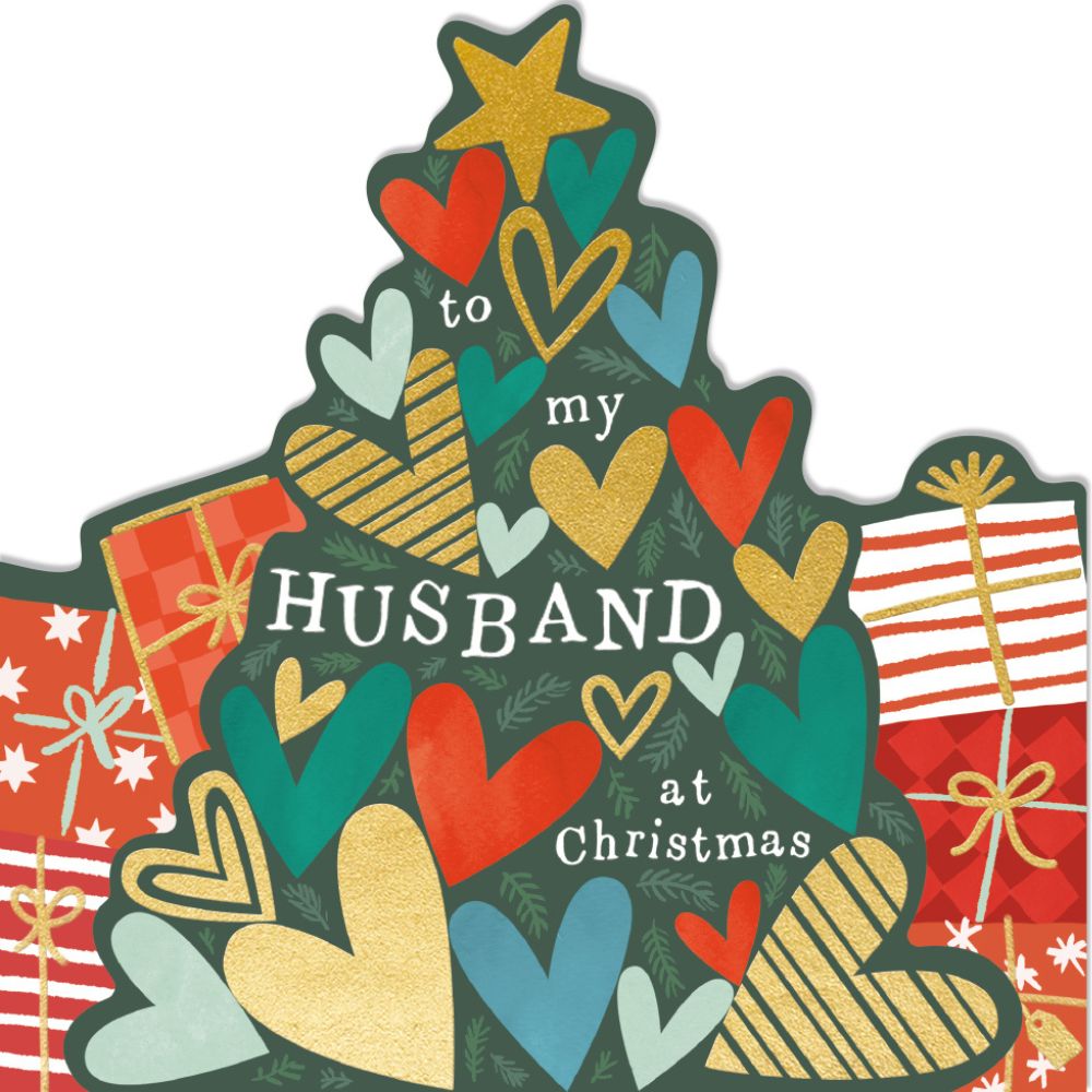Woodmansterne Husband Heart Tree Christmas Tree