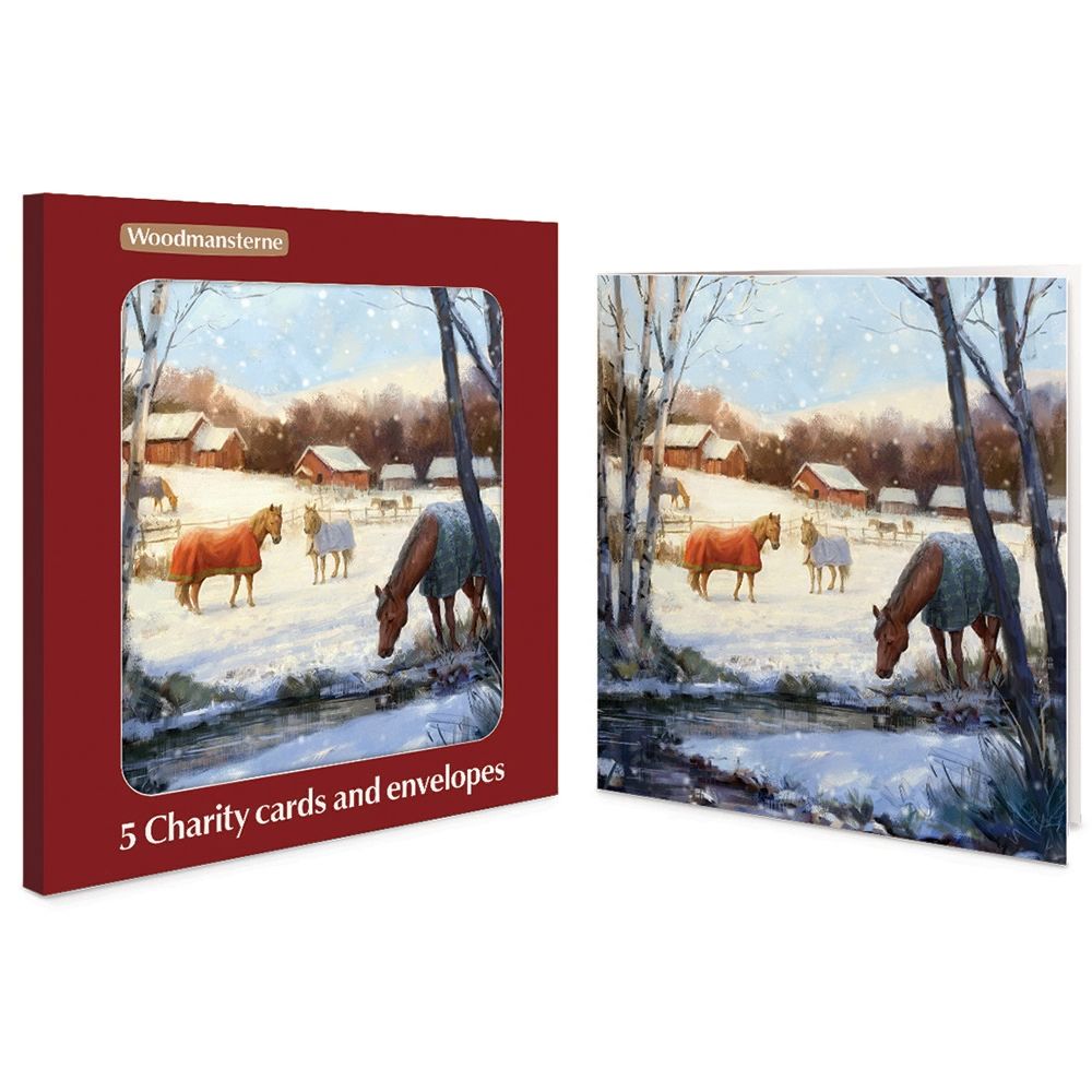 Woodmansterne Let it Snow Horse Boxed Christmas Cards - Pack of 5