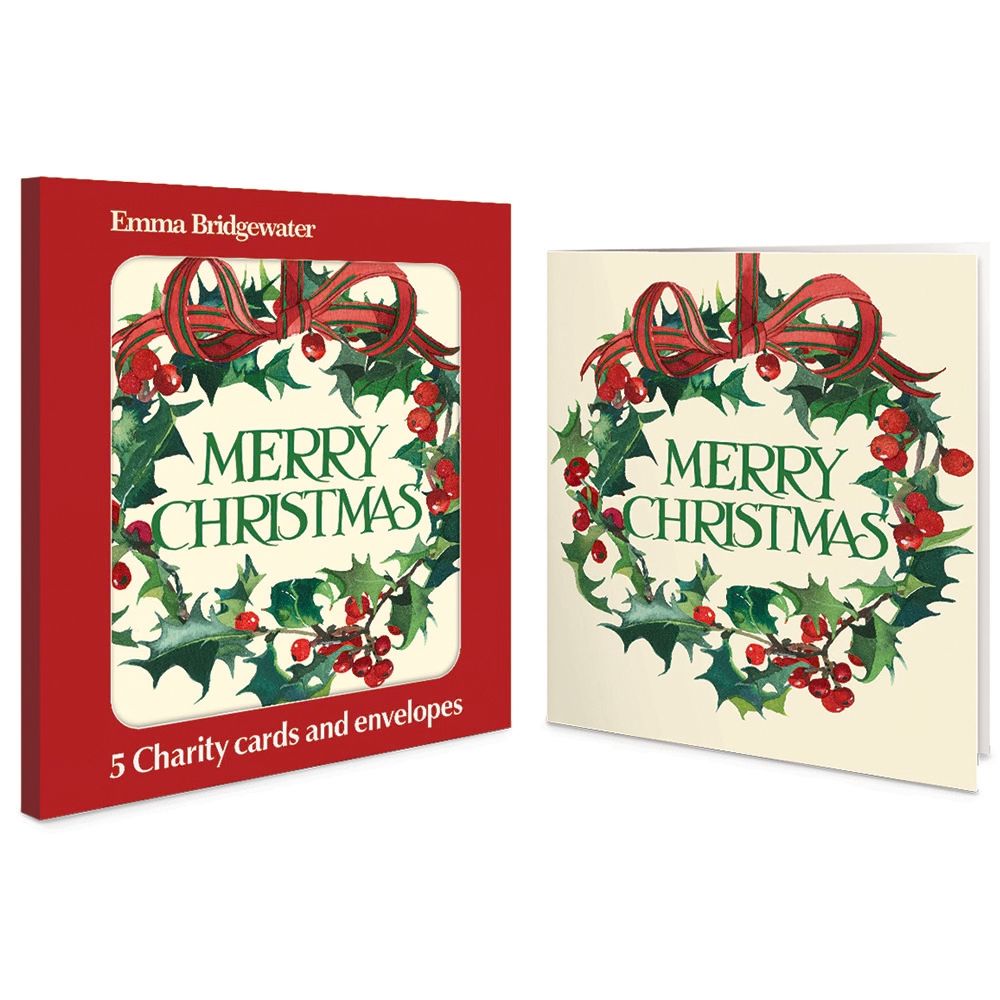 Woodmansterne Merry Christmas Wreath Boxed Christmas Cards - Pack of 5