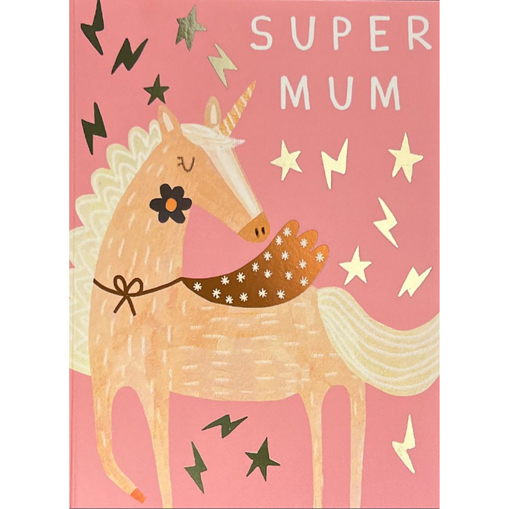Woodmansterne Mum Super Unicorn Foil Card
