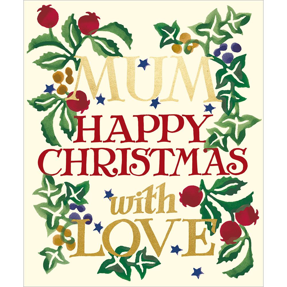 Woodmansterne Mum With Love Foliage Christmas Card