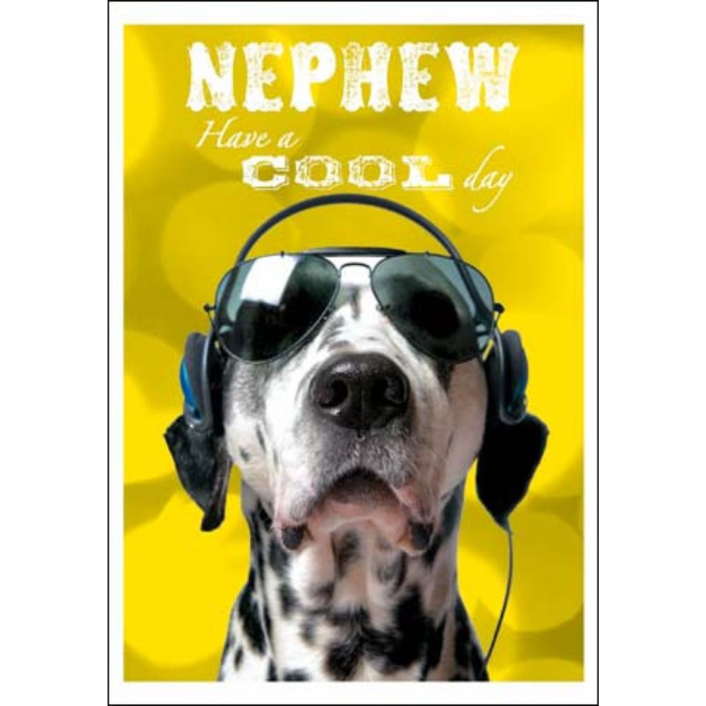 Woodmansterne Nephew Dalmatian Cool Birthday Card