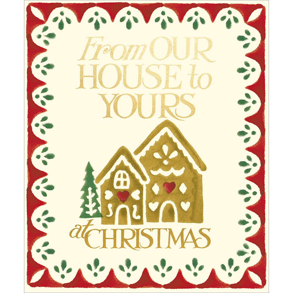 Woodmansterne Our House to Yours Gingerbread House Christmas Card