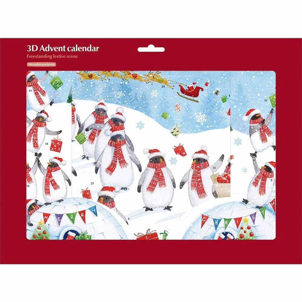 Woodmansterne Penguin Party 3D Advent Calendar