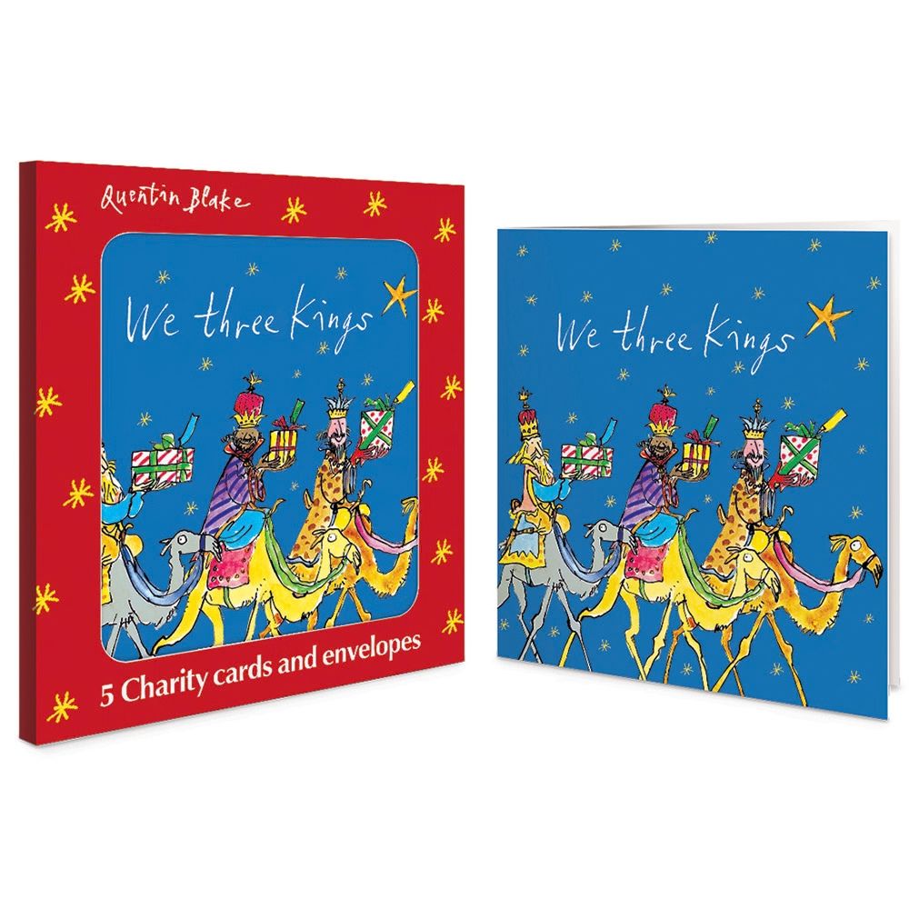 Woodmansterne Quentin Blake Three Kings Charity Boxed Christmas Cards - Pack of 5