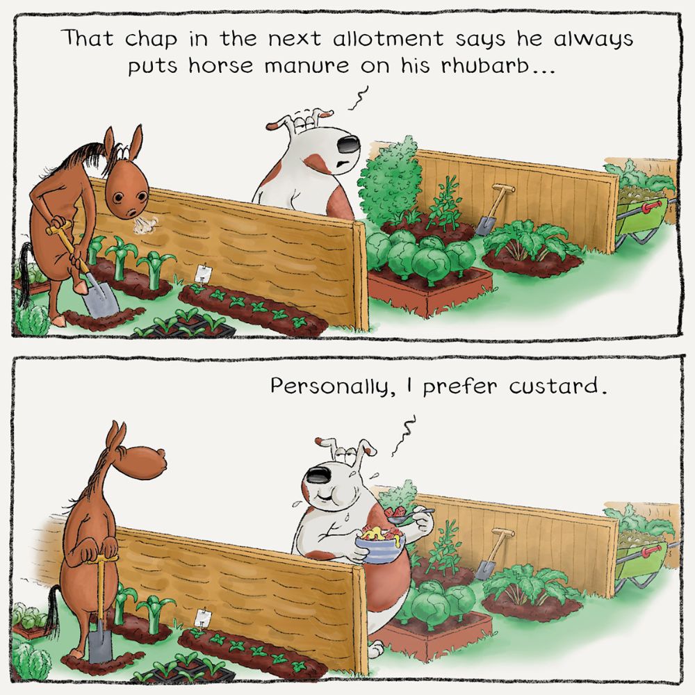 Woodmansterne Rhubarb Funny Blank Card