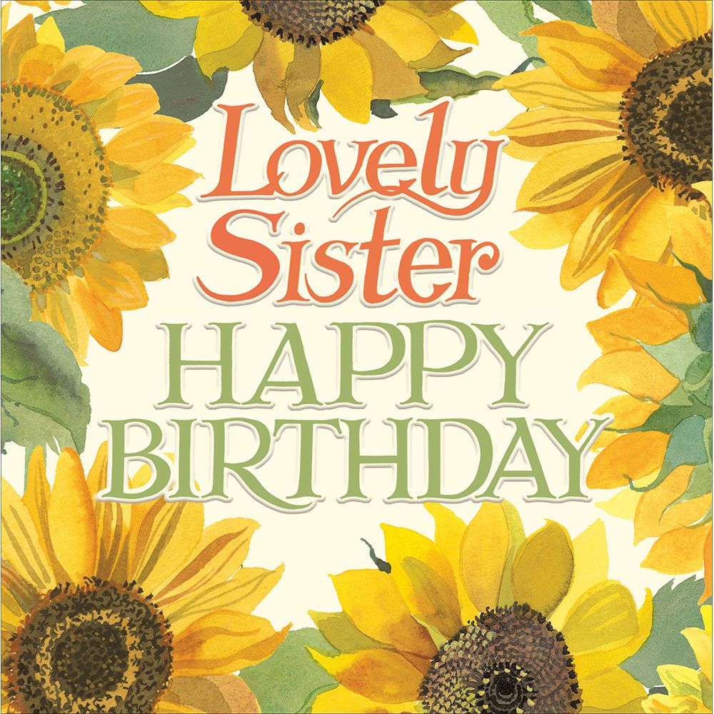 Woodmansterne Sister Sunflowers Birthday Card