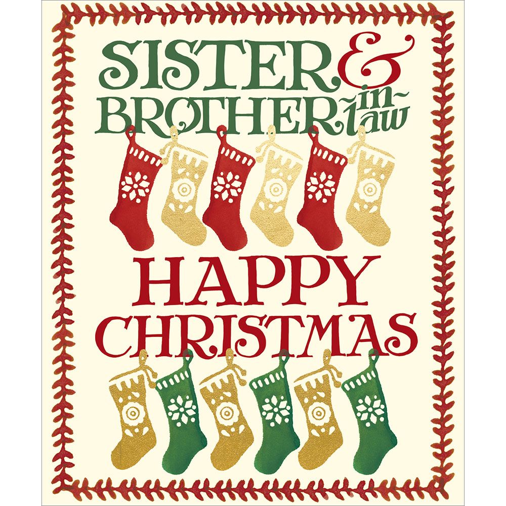 Woodmansterne Sister & Brother-in-Law Stockings Christmas Card