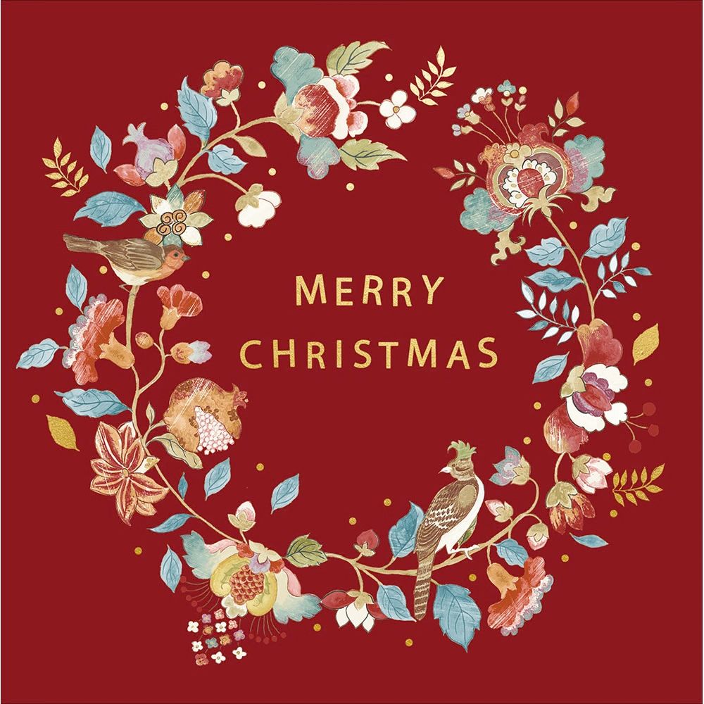 Woodmansterne Xmas Aril's Garden Luxury Boxed Cards - (Pack of 8)