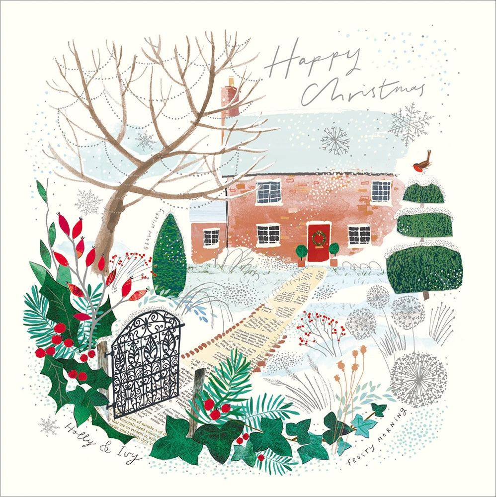 Woodmansterne Xmas Country Cottage Luxury Boxed Cards - (Pack of 8)
