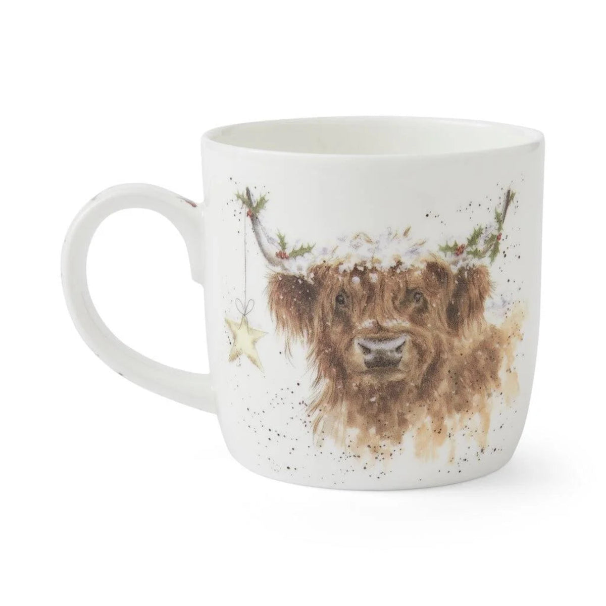 Wrendale Designs 300ml Christmas Highland Star Cow Mug