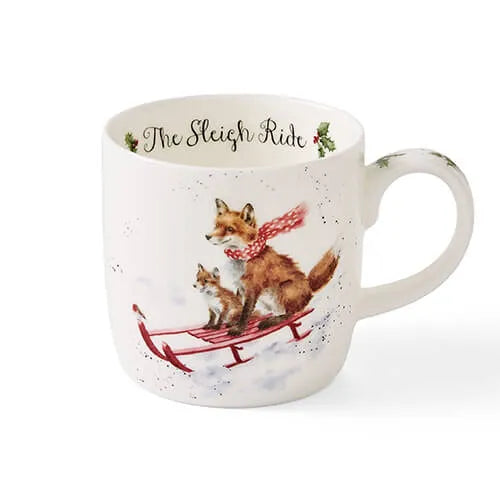 Wrendale Designs 300ml Mug Foxes Sleigh Ride Mug