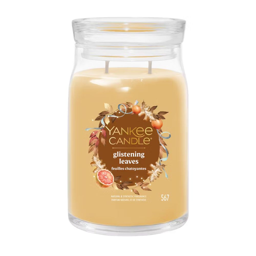 Yankee Candle 567g Glistening Leaves Large Jar Candle
