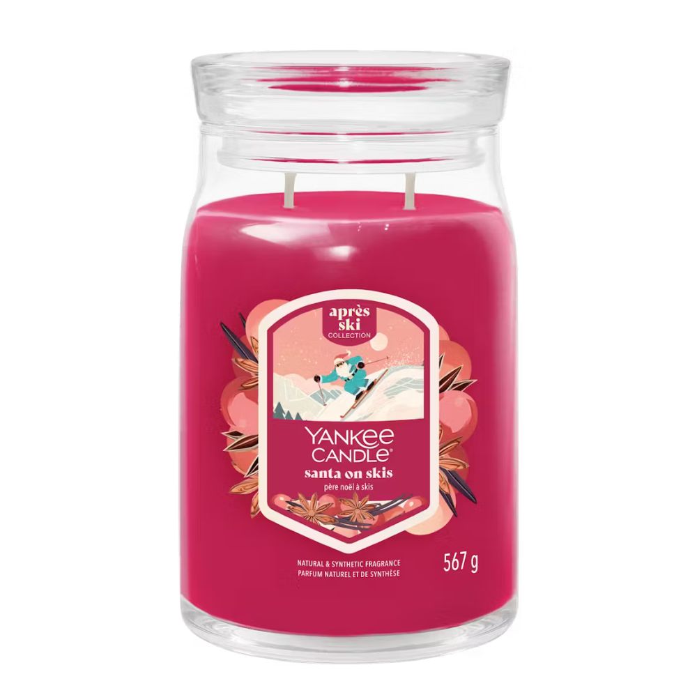 Yankee Candle 567g Santa on Skis Large Jar Candle