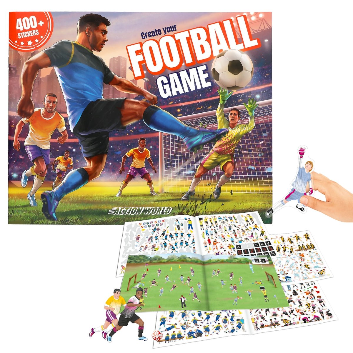 Action World Create Your Football Game Stickerbook - Old Railway Line Garden Centre