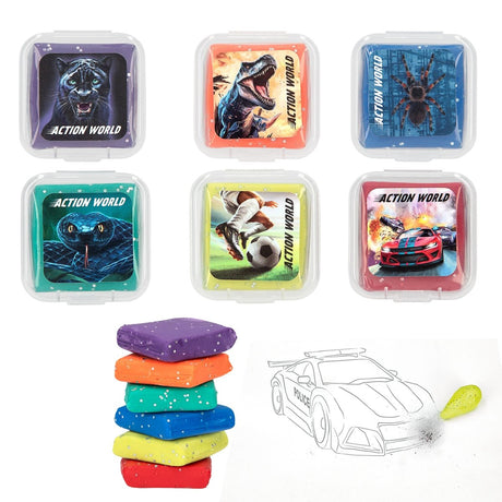 Action World Kneadable Eraser - (Choice of 6) - Old Railway Line Garden Centre