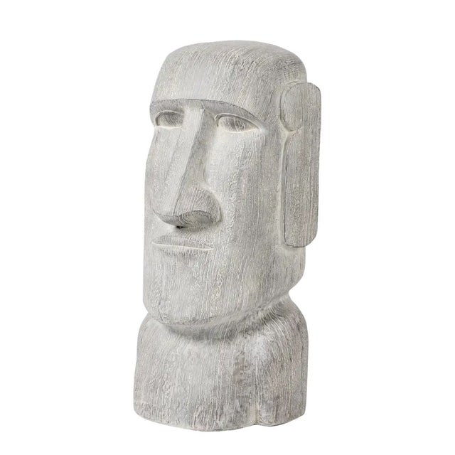 Altico 87cm Resin Easter Island Head Garden Ornament - Old Railway Line Garden Centre