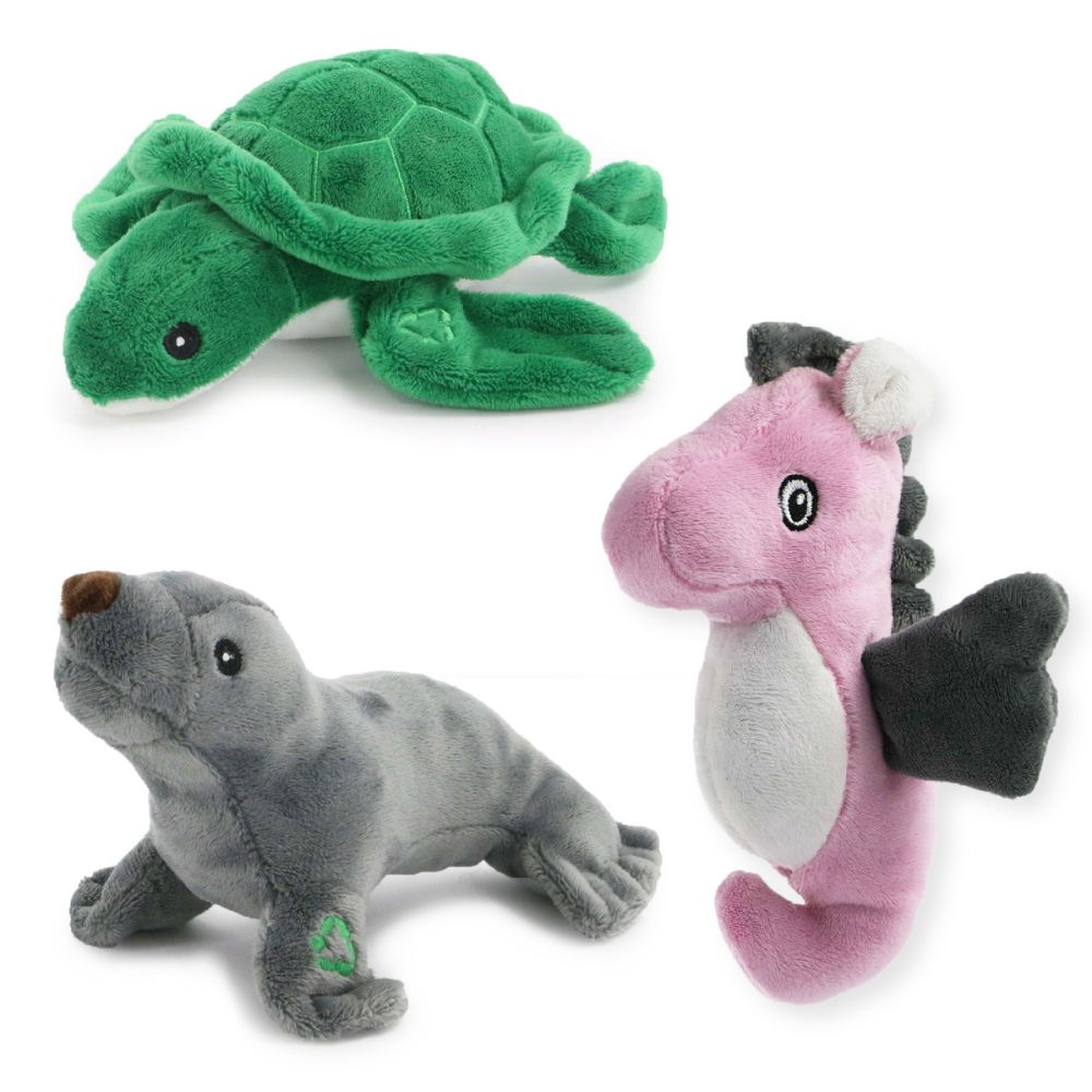 Ancol 13cm Mini Made From Turtle/Seal/Seahorse Dog Toy
