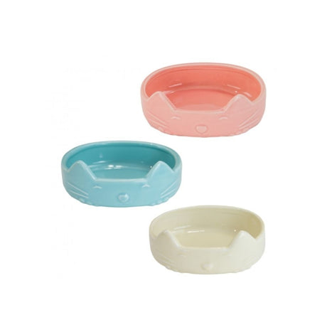Ancol Ceramic Raised Oval Cat Dish (Choice of 3) - Old Railway Line Garden Centre