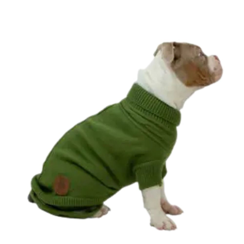 Ancol Small Green Cable Knit Jumper