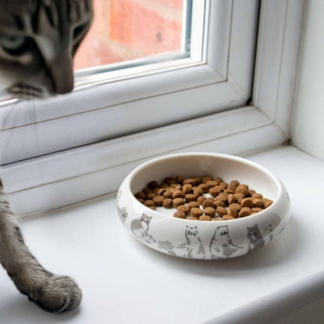 Ancol Pattered Curved Edge Cat Dish - Old Railway Line Garden Centre