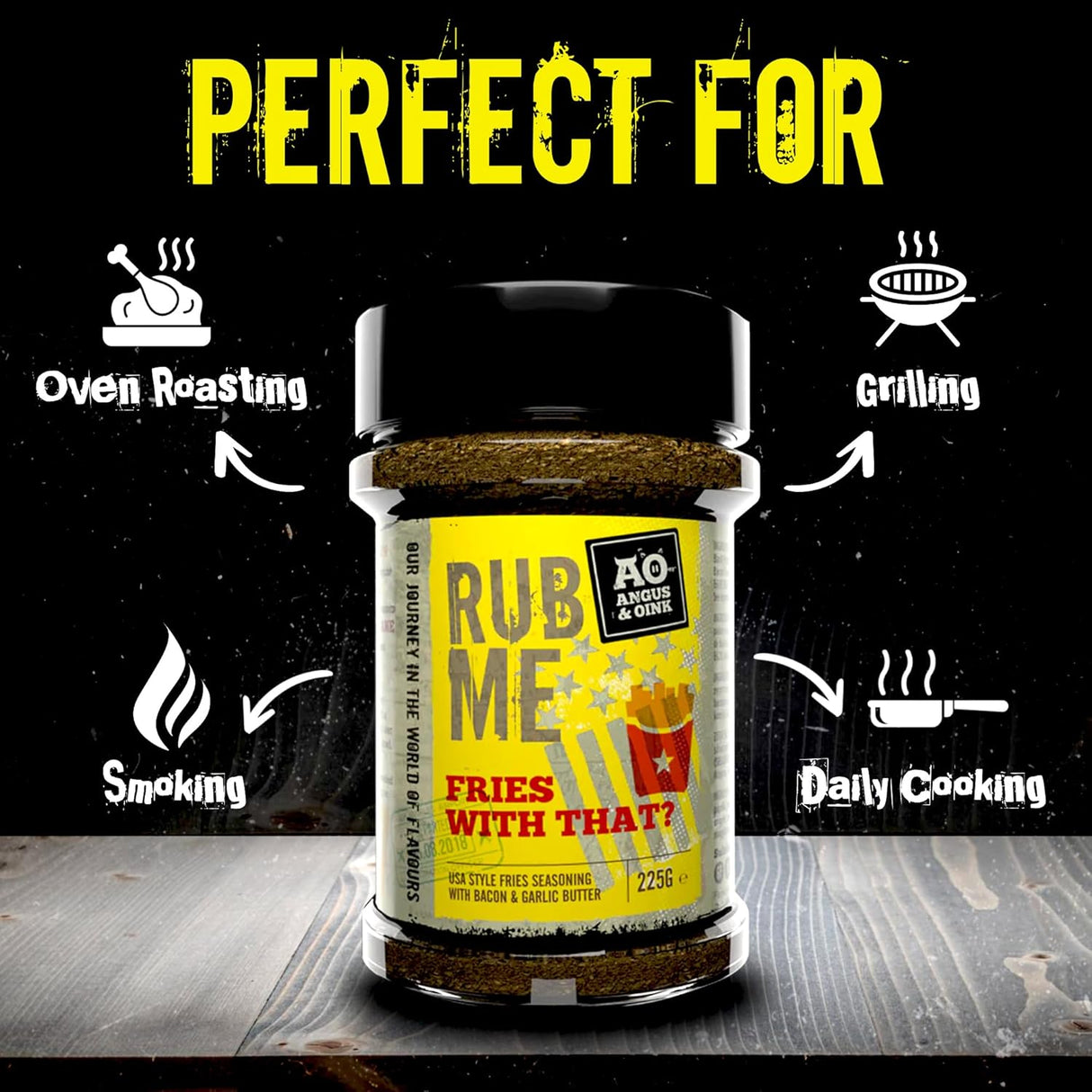 Angus & Oink 225g Fries With That Rub - Old Railway Line Garden Centre