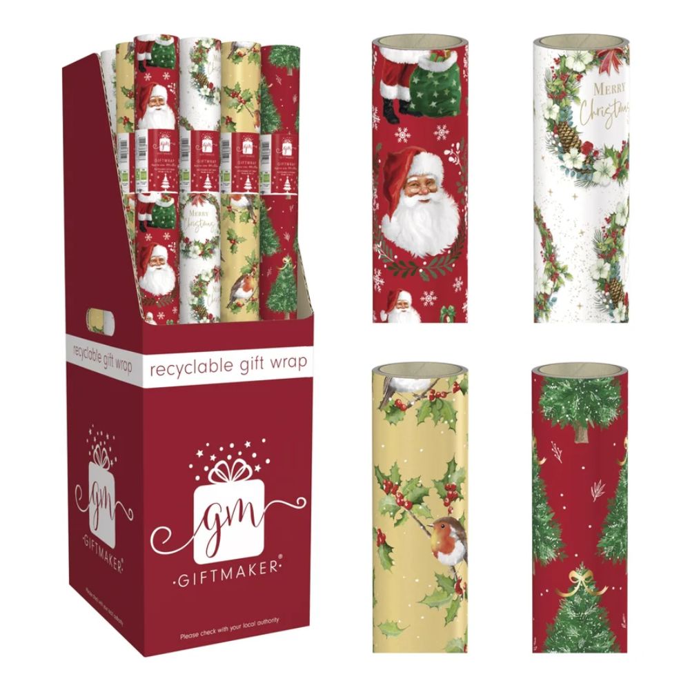 Anker Christmas Traditions 4m Christmas Wrapping Paper (Choice of 4)