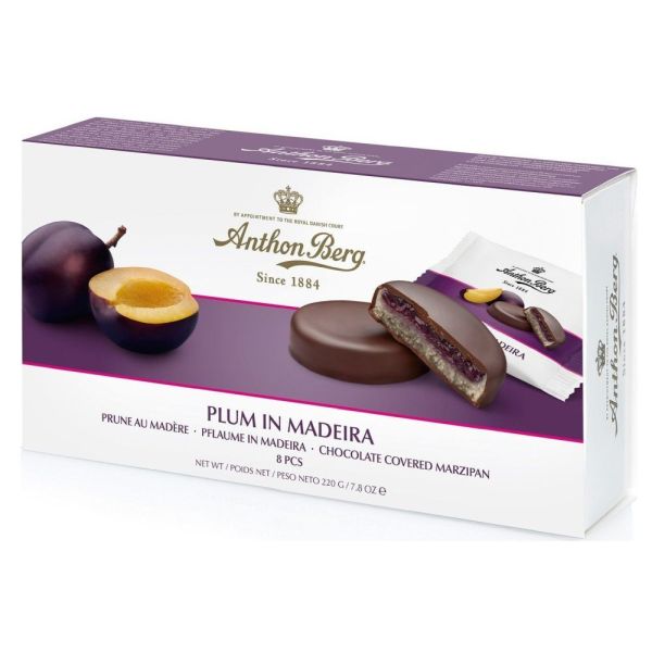Anthon Berg 220g Plum & Madeira Marzipan Chocolates