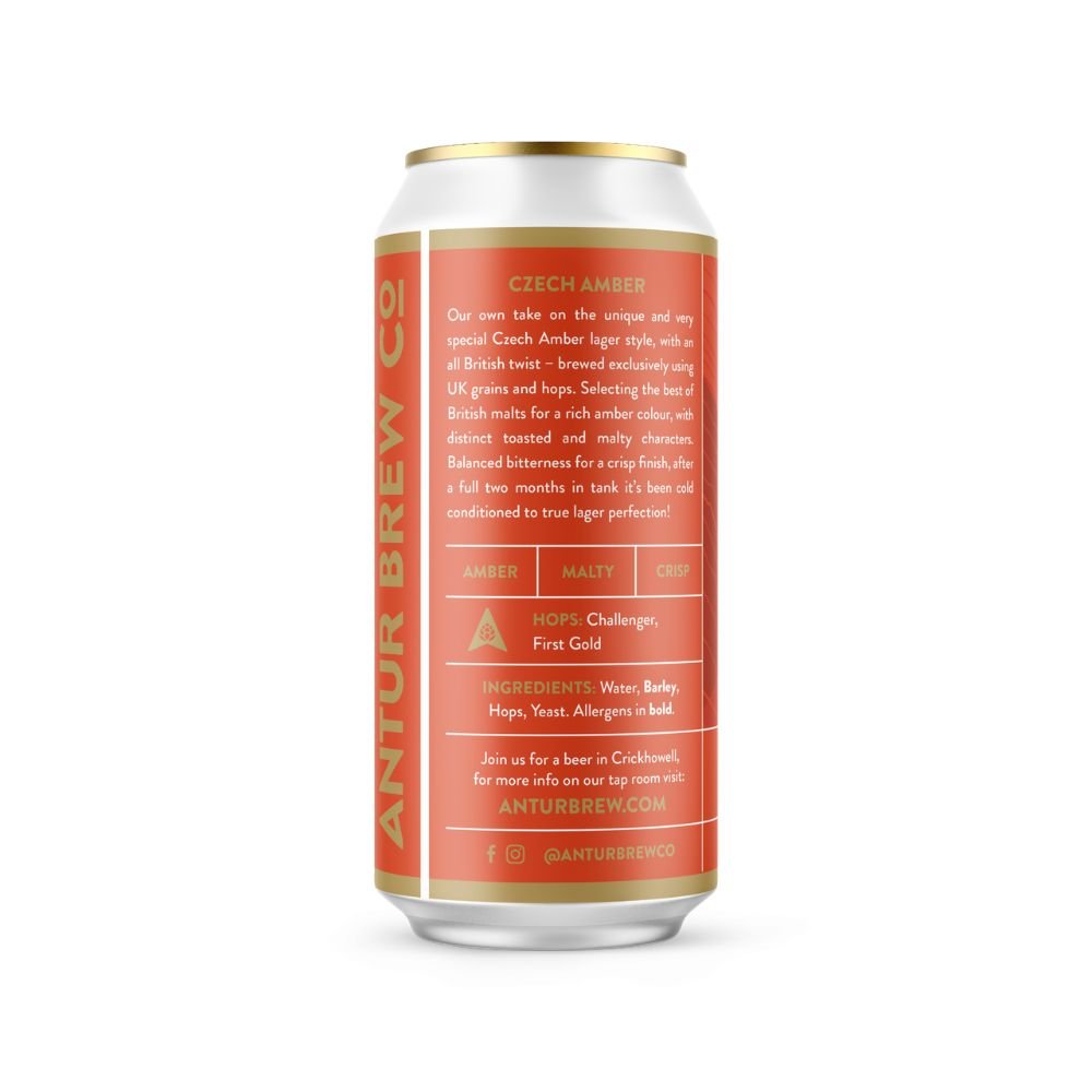 Antur Brew Co. 440ml Czech Amber Can - Old Railway Line Garden Centre