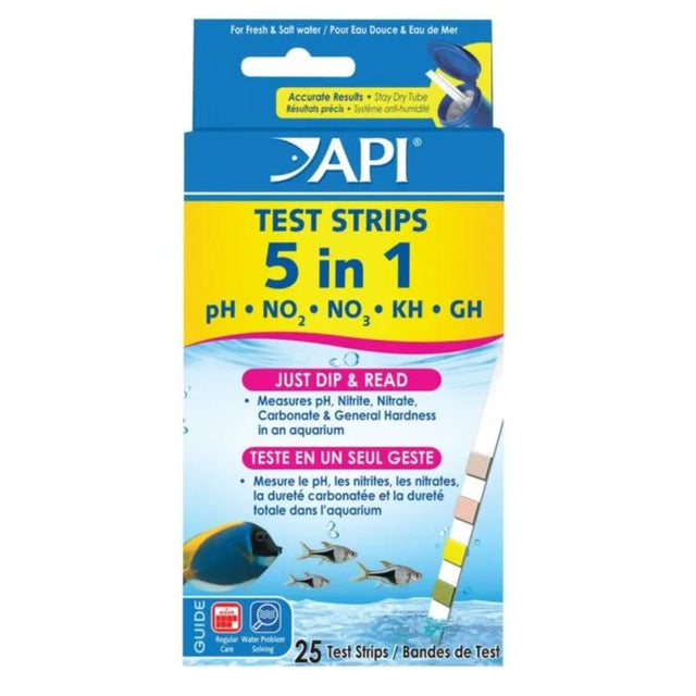 A.P.I 5 in 1 Aquarium Test Strips - Old Railway Line Garden Centre
