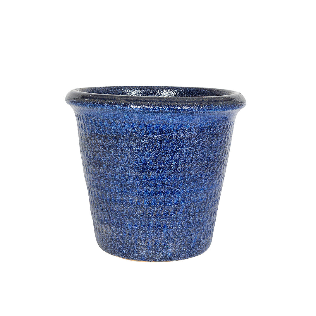 APTA 30cm Neptune Glazed Cone Pot - Pearl Blue