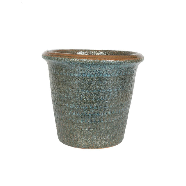 APTA 30cm Neptune Glazed Cone Pot - Pearl Green - Old Railway Line Garden Centre