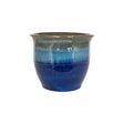 APTA 37cm Neptune Glazed Planter Pot - Ocean Glaze - Old Railway Line Garden Centre