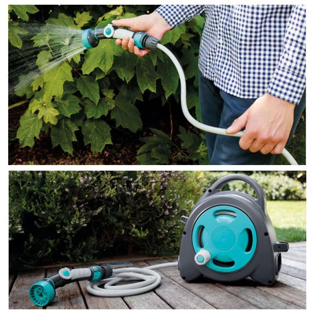 Aquabag 17m Maxi Portable Hose Reel - Blue - Old Railway Line Garden Centre