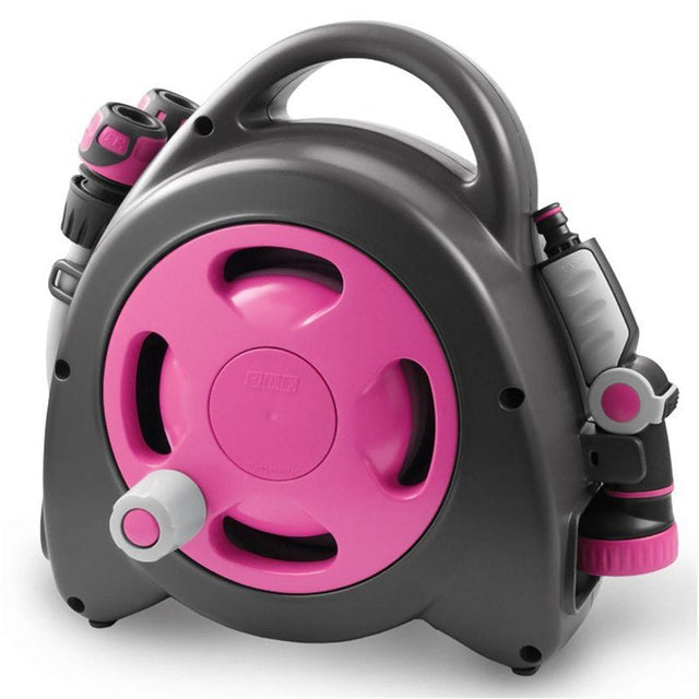 Aquabag 17m Maxi Portable Hose Reel - Pink - Old Railway Line Garden Centre