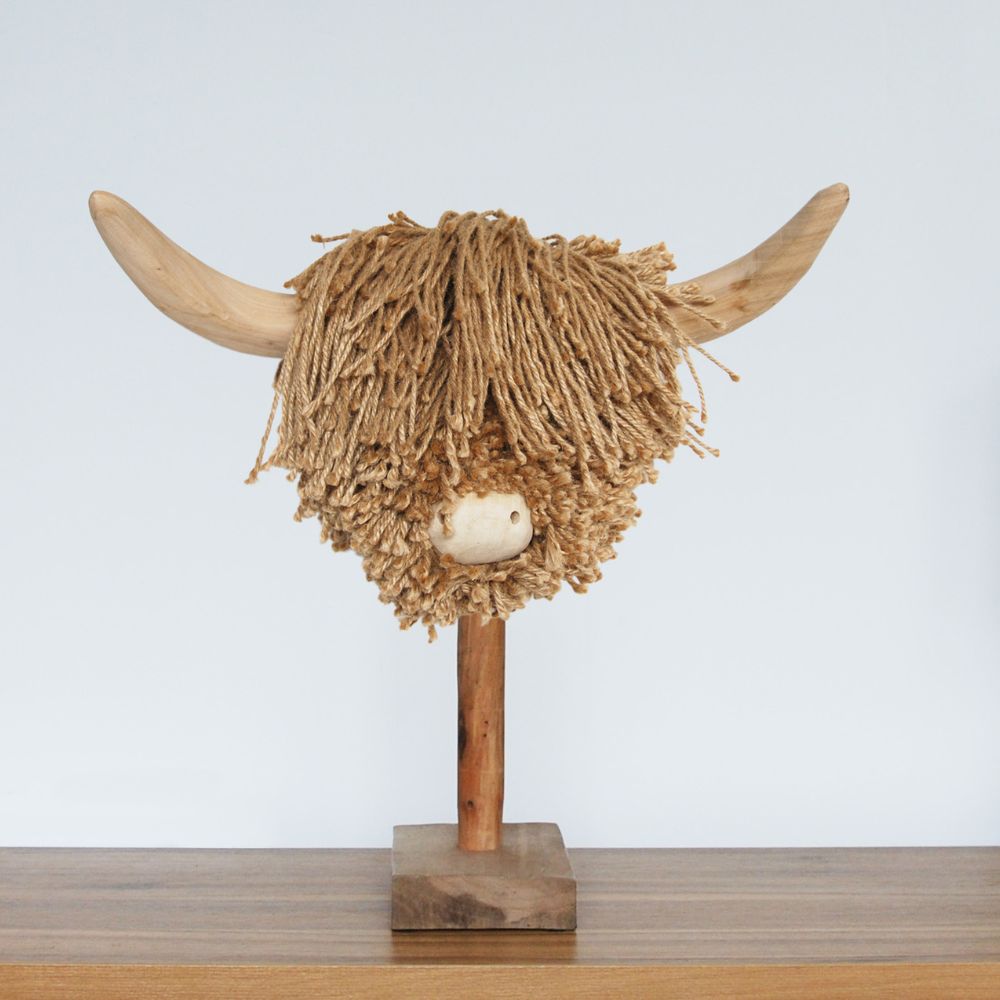 Aquarelle Elspeth Natural Jute Highland Cow - Medium